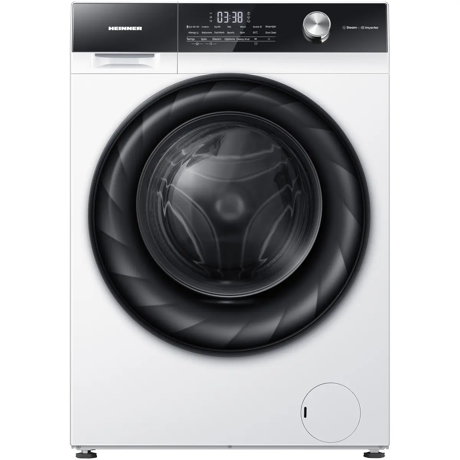 Masina de spalat Heinner HWM-H1014IVKA+++, 10 kg, 1400 rpm, clasa energetica A, motor Inverter, 15 programe, display digital, Alb